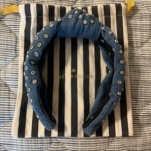 Lele Sadoughi Crystal Denim Headband